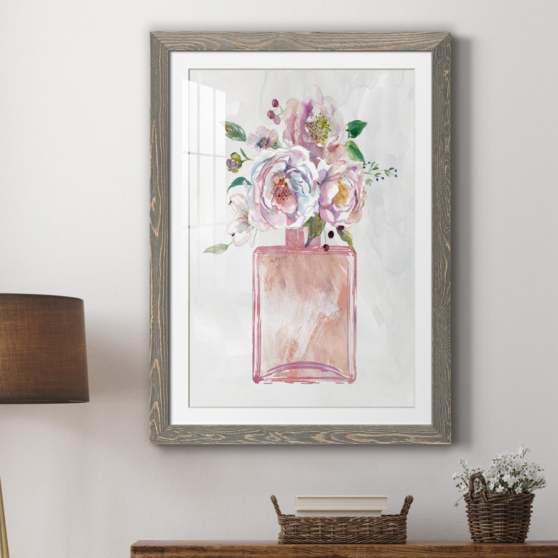 «Fragrance of Summer I» - Peinture encadrée, H 31 po x l 44 po x P 1 po, Toile avec cadre gris