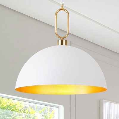 Pineiro Farmhouse Vintage Pendant Lighting and Gold Pendant Light Fixtures Large Dome Chandelier for Kitchen Island, Hallway, Dining Room, Bedroom