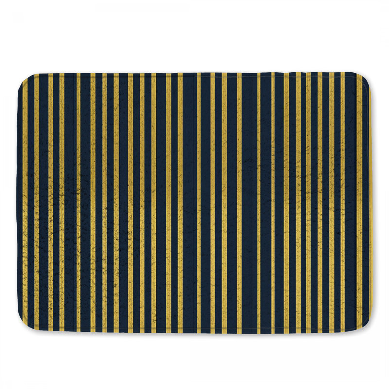 Tapis de bain à rayures, 24in W x 17in L