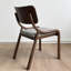 Chaise d'appoint à dossier à lattes grises (ensemble de 2)