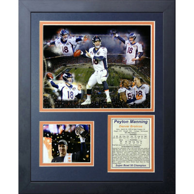 Souvenirs encadrée broncos l' 2015 de denver peyton 50 champions