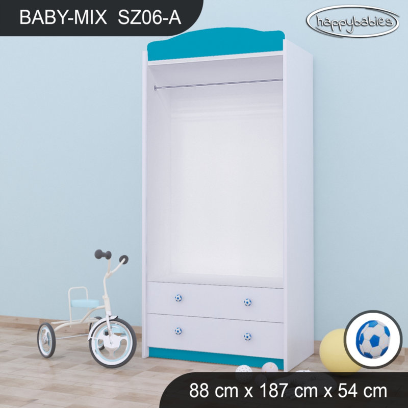 Baby 2 Door Wardrobe, Blue