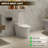 PineLn Smart Toilet Bidet Dual Flush Toilet 1/1.28 GPF,Foot Sensor Flush,Night Light,Self-Cleaning Nozzle