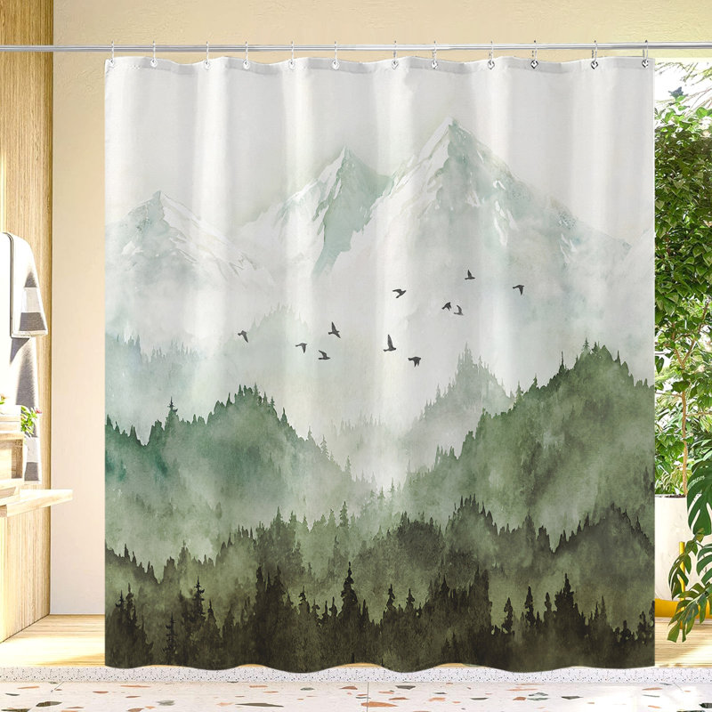 Rideau de douche, Toile verte