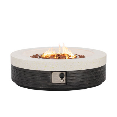 41" Round Concrete Propane Fire Pit Table