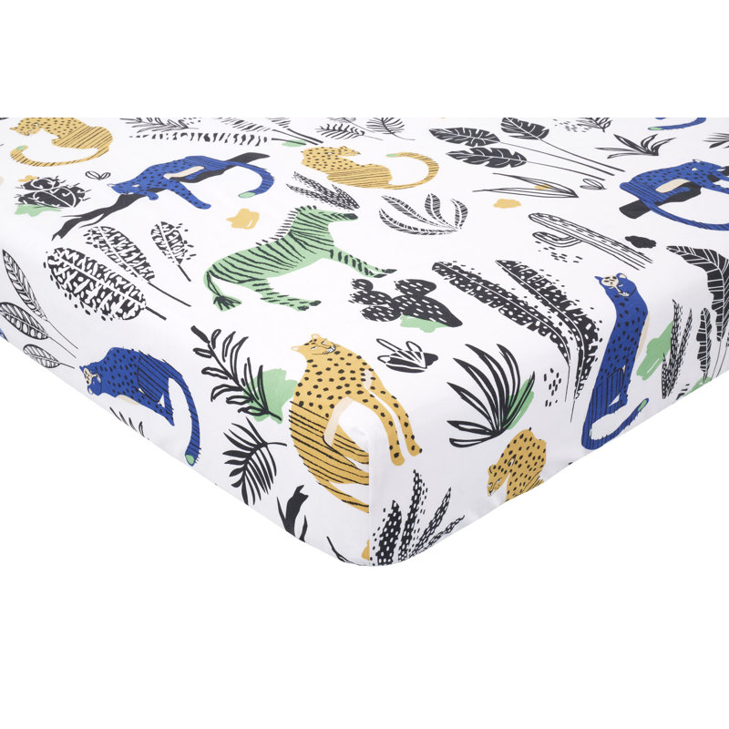 Chanute 100% Cotton Printed Fitted Sheet, Double (4'6)