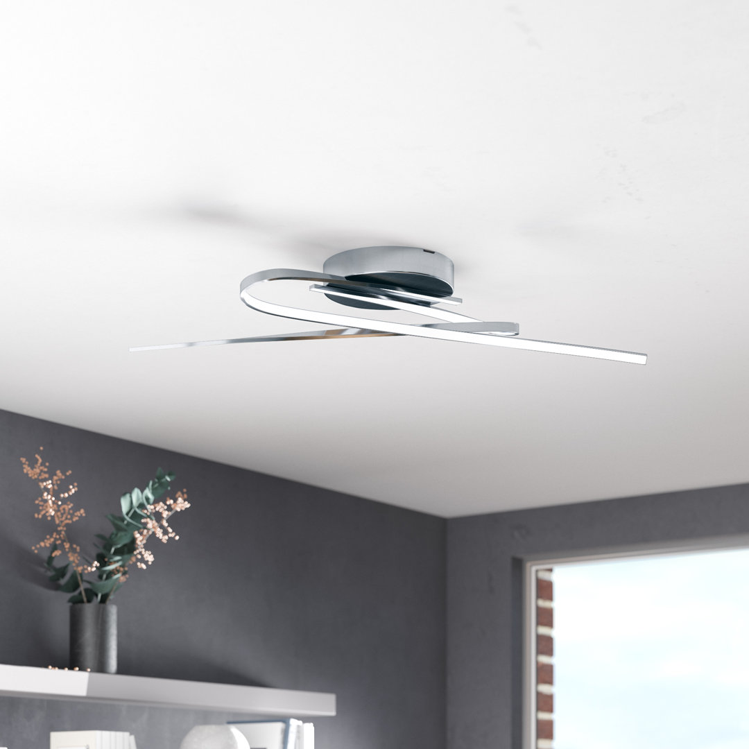 Eglo Selvina Led Ceiling Light - Chrome And White - Grey - Image 4
