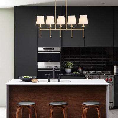 Luminaire suspendu pour îlot de cuisine 5 lumières Empire