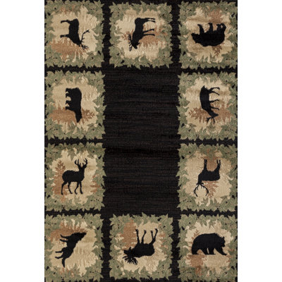Tapis noir / vert Pippen