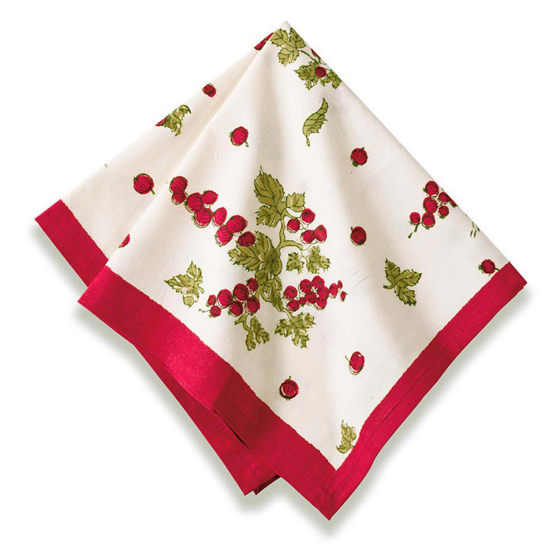 Gooseberry 100% Cotton Square Napkins