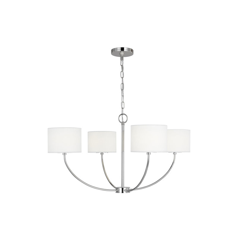 Tanyel 4 - Light Dimmable Classic / Traditional Chandelier, Polished Nickel