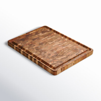 Tramontina 17.75 in x 13.5 in Teak Wood End-Grain Chopping Board