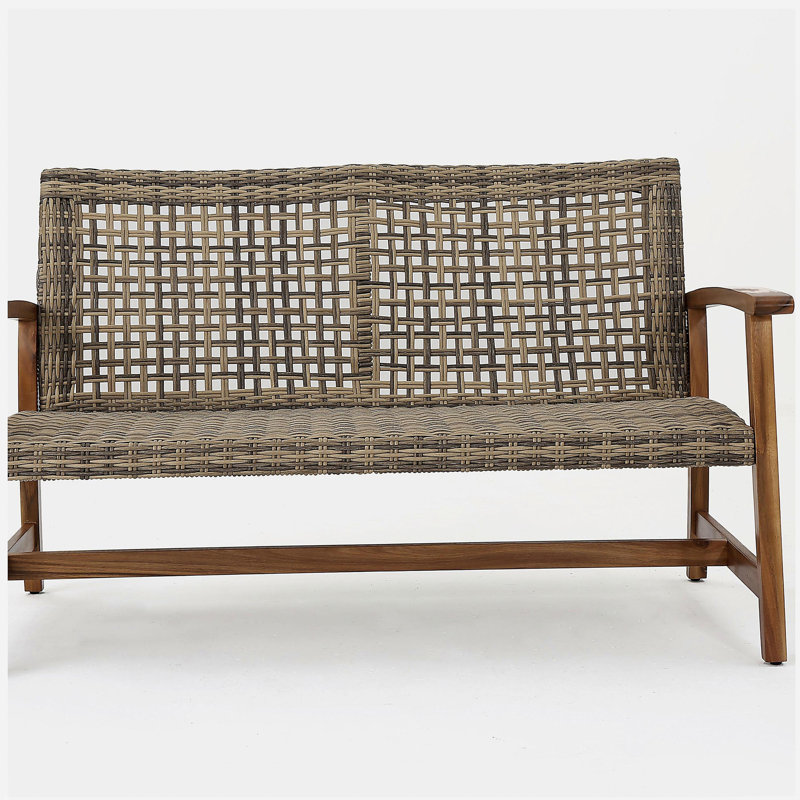 HAMPTON WOOD + WICKER LOVESEAT