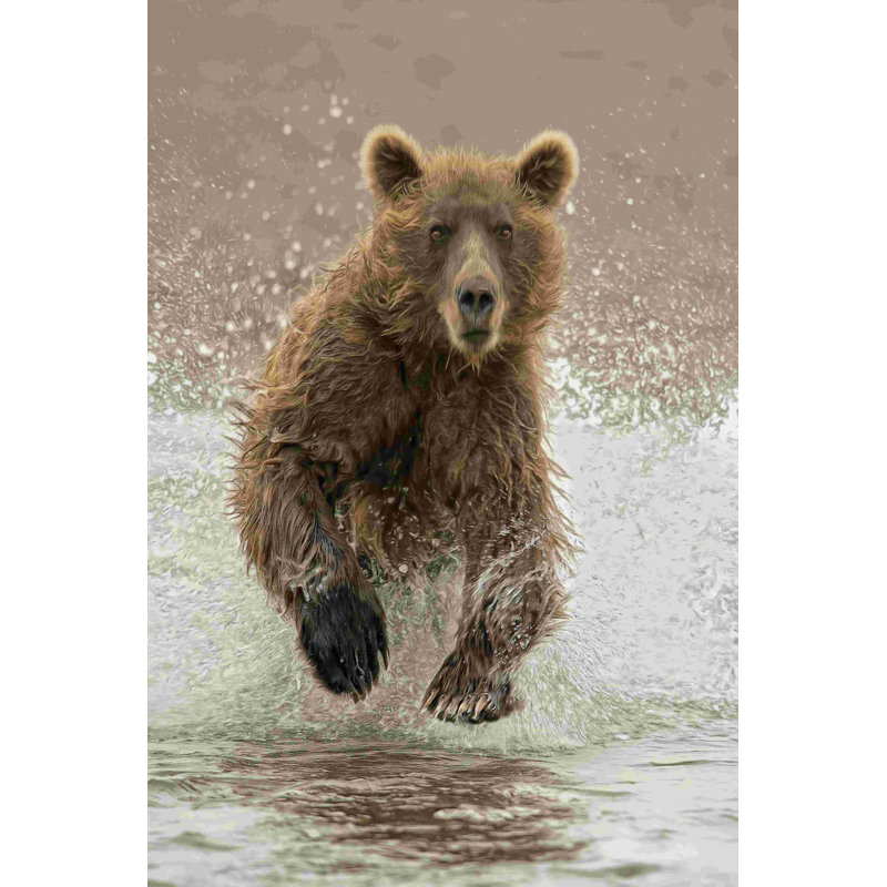 Bears At Play II, H 30 po x l 20 po x P 1,25 po