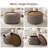 Caysey 30.1" W Upholstered Round Storage Ottoman with Wooden Tray-1967322200