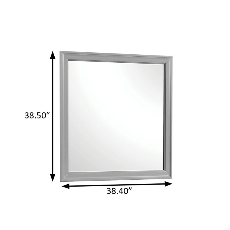 Miroir transitionnel l 38,4 po, gris, Gris