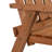 Patio Bench, Garden Bench With Middle Table And Umbrella Hole, Wooden Outdoor Bench For Patio, Porch, Poolside, Balcony, Orange