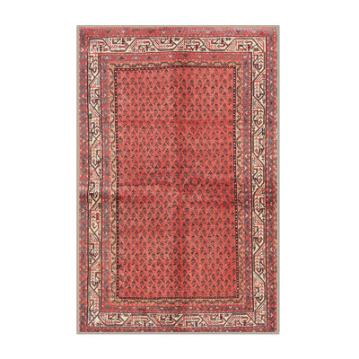 Tapis traditionnel rouge / brun / beige