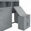 Lit escamotable simple avec placard, tiroirs de rangement et bureau-2001186549