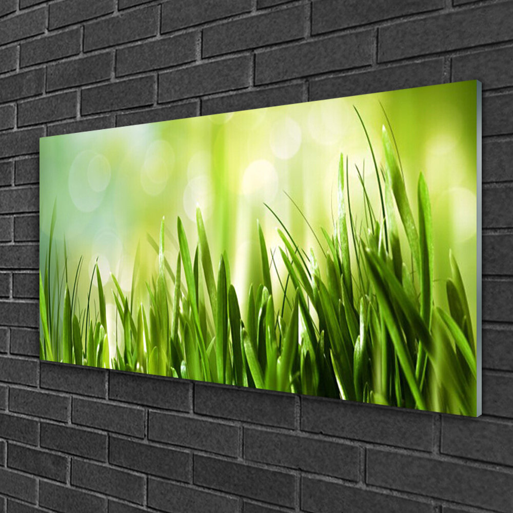 Glasbild Grass Nature