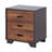 Walnut And Espresso 3-Drawer Rectangular Accent Table
