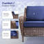  Ensemble modulaire 4 pièces avec table basse Krikacy Cambridge