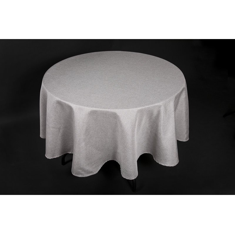 Sharleen Glistening Easy Care Tablecloth, 70" L x 70" W, Silver