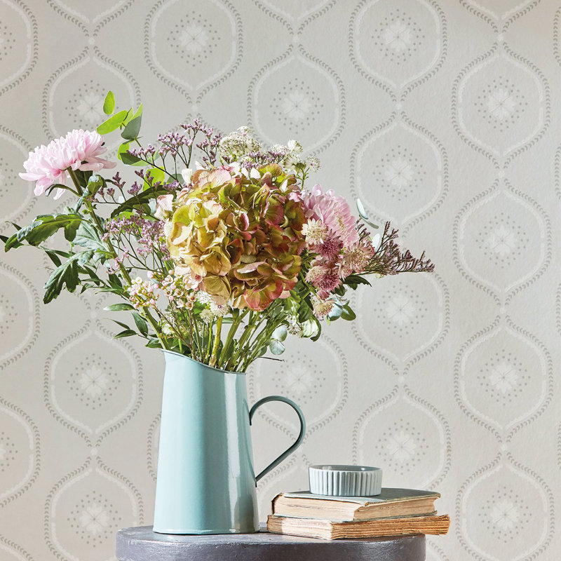 Milcombe Wallpaper, Powder Pink