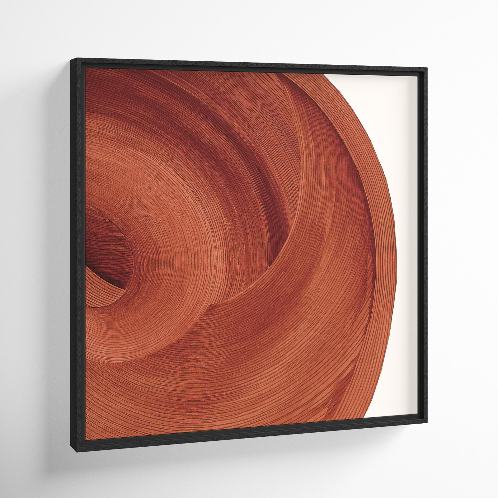 Affogato - Floater Frame Painting Print on Canvas, Espresso , 25.5" H x 25.5" W x 2" D
