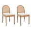 Chaises de salle à manger en bois massif Farmhouse Modern Boho-259272859-259272861