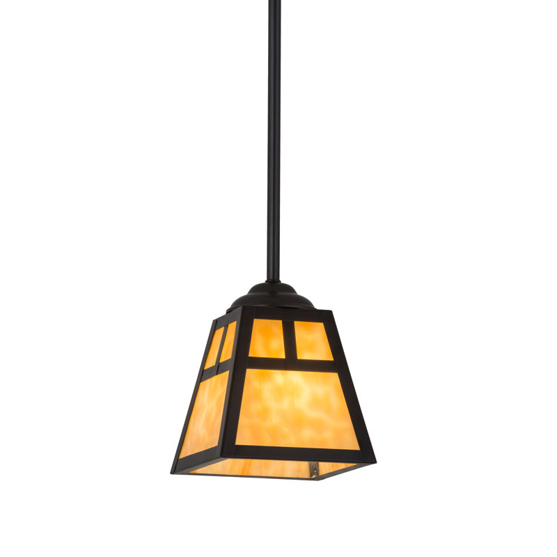 Luminaire suspendu pour dôme simple 1 lumières "t" mission, H 30,5 po x l 8,75 po x P 8,75 po