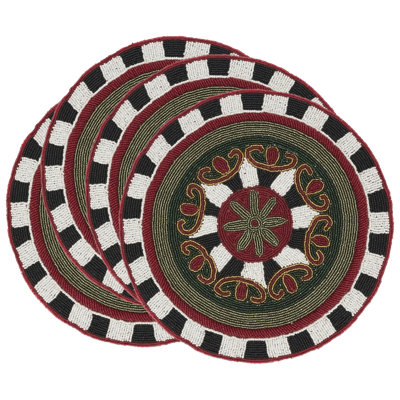 Napperon Beaded Blossom (ensemble de 4)