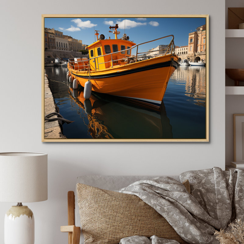Meidell France Marseille Essence maritime II - impression, H 12 po x l 20 po x P 1 po, Cadre naturel flottant