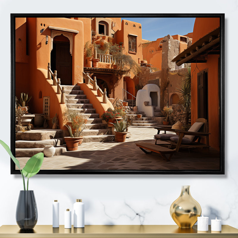 Égypte, Essence de Nubie I - reproduction sur toile, H 34 po x l 44 po x P 1,5 po, Cadre flottant noir