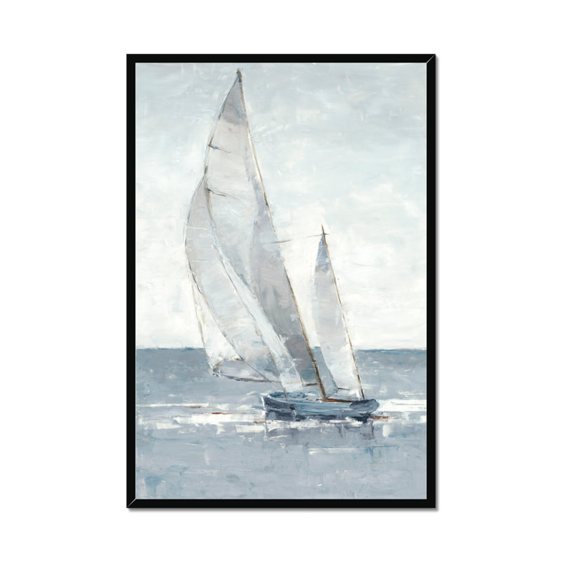 Gray Seas I by Ethan Harper - Painting, Black Framed Paper Print, 95cm H x 65cm W