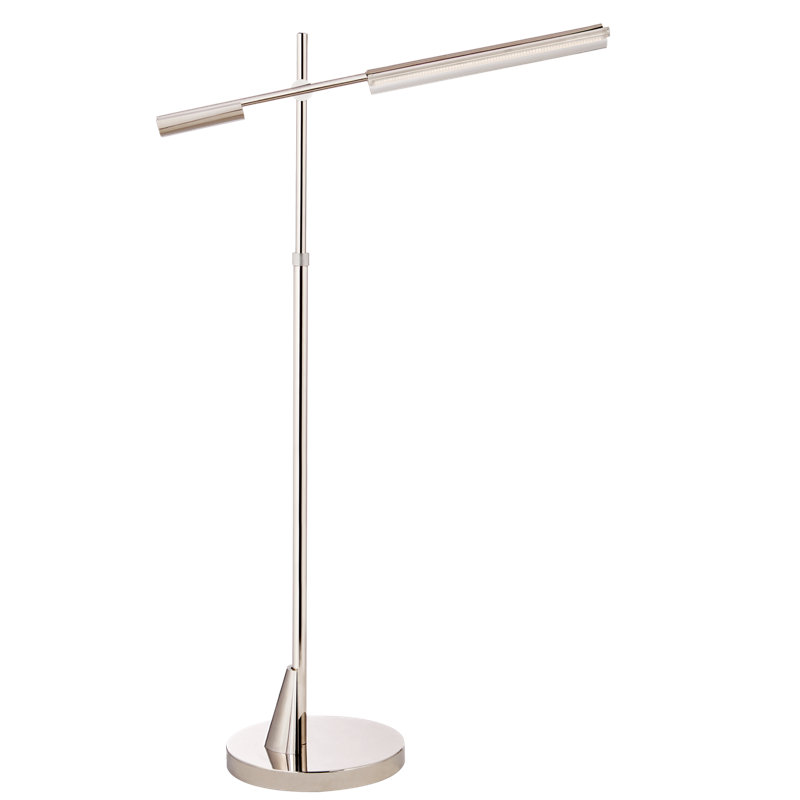 Daley LED Task Floor Lamp, Polished Nickel