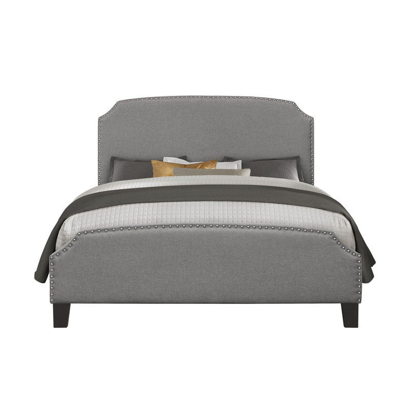 Upholstered Bed, Grey, Double (4'6)