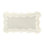 Tollo 14x26 Applique Design Linen Blend Fabric Ivory Throw Pillow