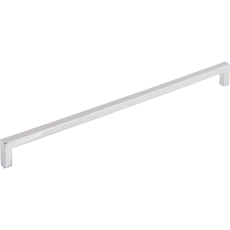 Square Bar pull, Polished Chrome, 12 5/8" Center to Center