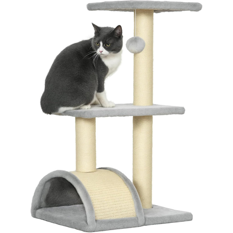 70cm H Cat Tree, Light Grey