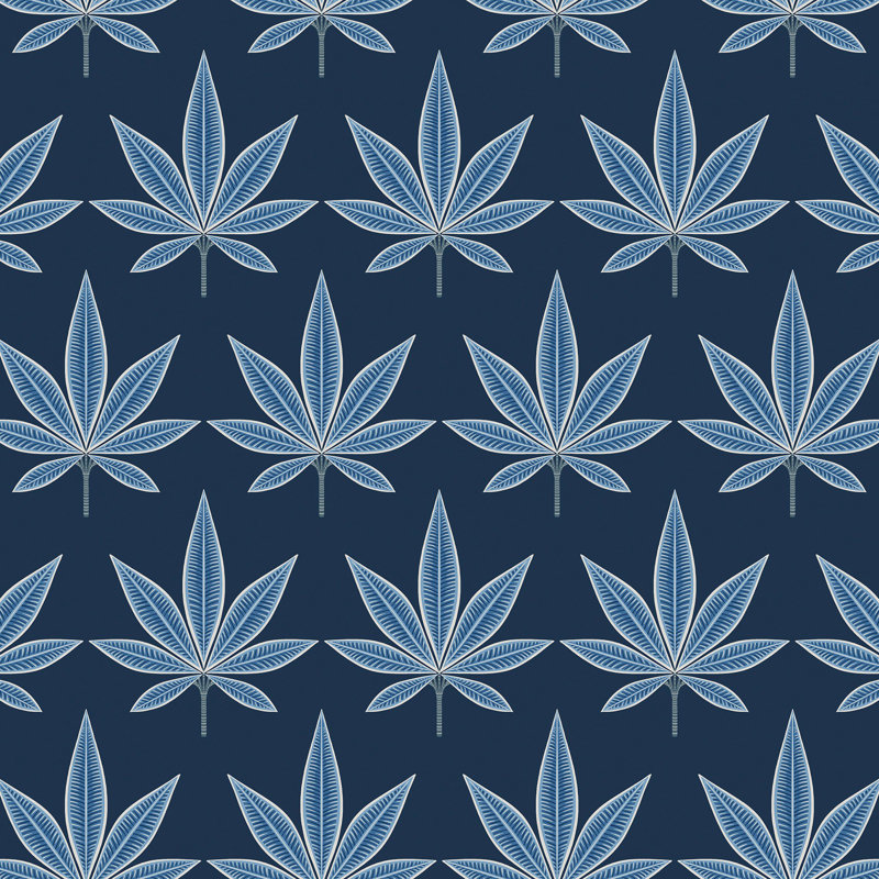 Brendan 8.23m x 68.58cm Matte Wallpaper Roll, Blue