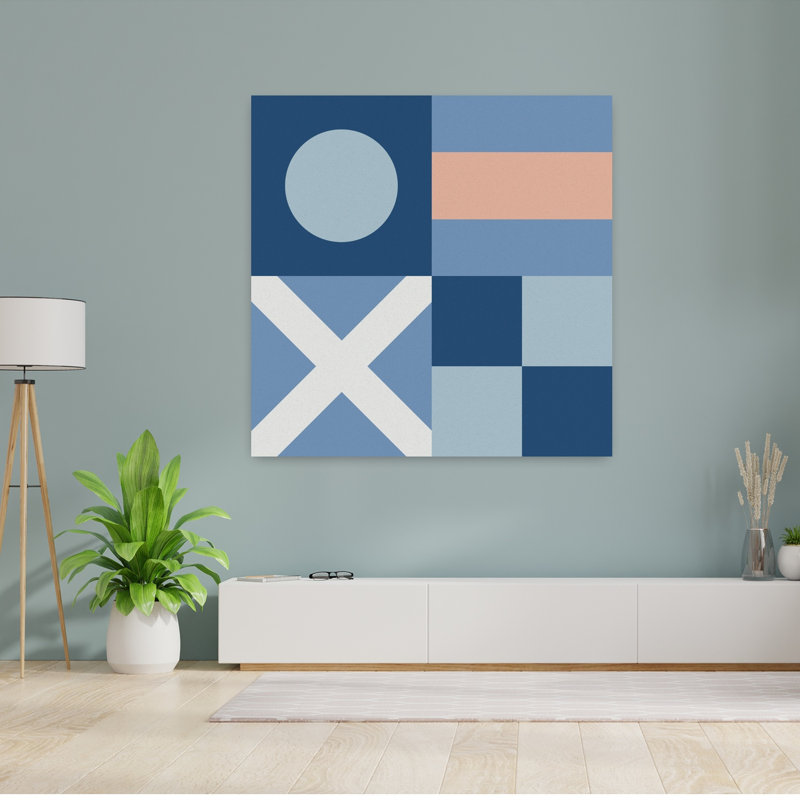 Drapeaux nautiques II, art côtier, H 48 po x l 48 po