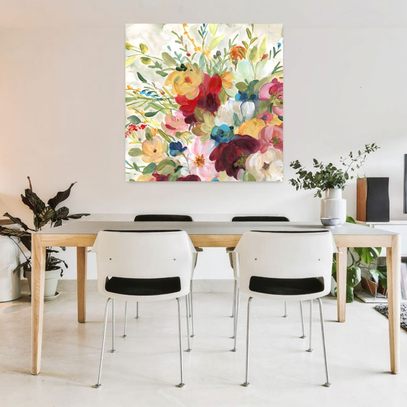 Art mural de jardin contemporain abstrait coloré, H 36 po x l 36 po
