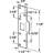 7-7/8 In. Chrome-Plated Steel Maximum Security Latch Strike With 3 In