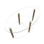Table basse en verre transparent à 3 couches, table basse moderne en verre transparent