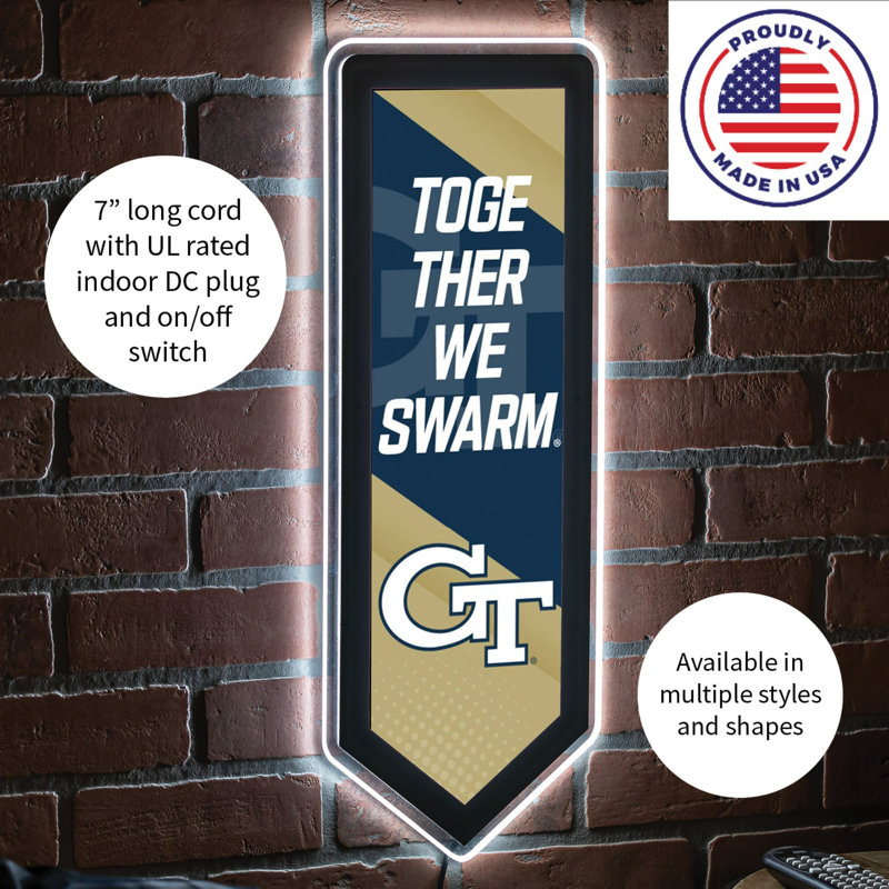 Enseigne murale NCAA Team Pennant, Georgia Tech