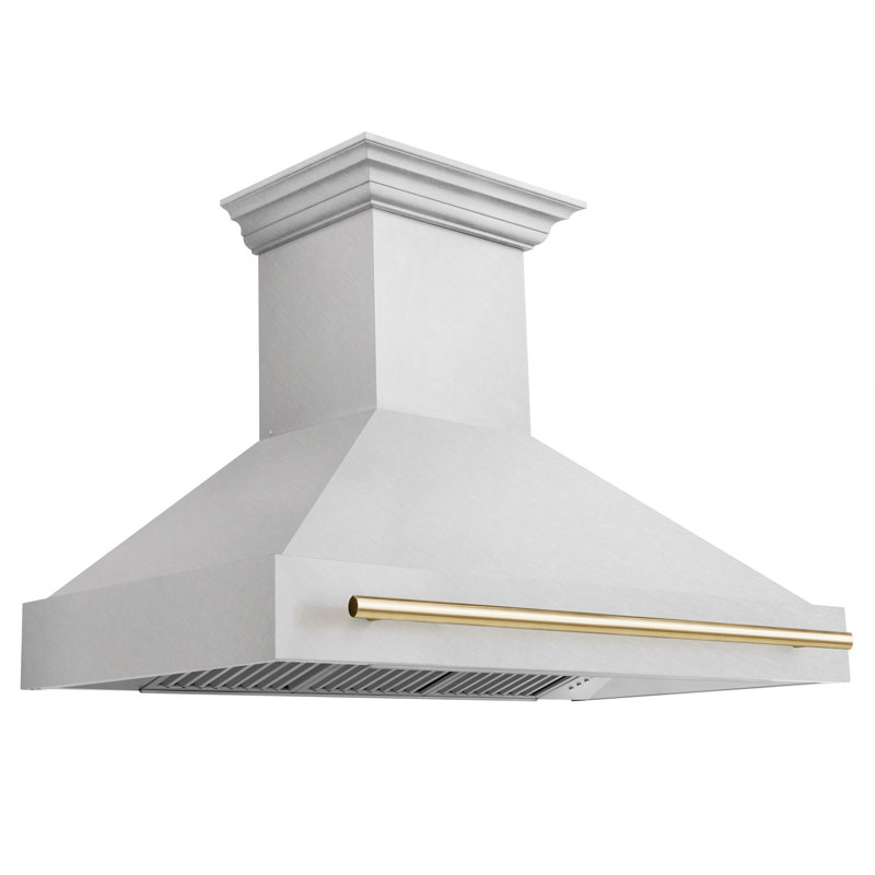 48" ZLINE Autograph Edition Fingerprint Resistant Stainless Steel Range Hood with Fingerprint Resistant Stainless Steel Shell