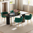 Ensemble de table de salle à manger rectangulaire avec chaises rembourrées Weavon, ensemble de table de salle à manger Mid-Century pour coin-repas de cuisine
