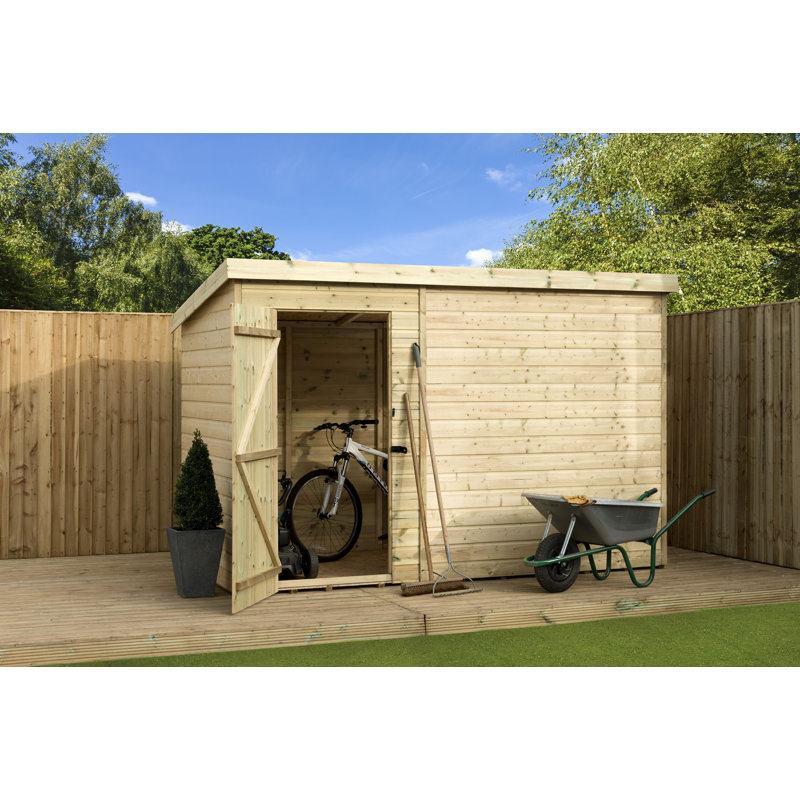 10 Ft. W x 5 Ft. D Shiplap Pent Wooden Shed