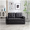 Canapé à 3 volets, canapé-lit futon convertible, causeuse peu encombrante, canapé-lit escamotable pour le salon, tissu en velours de lin